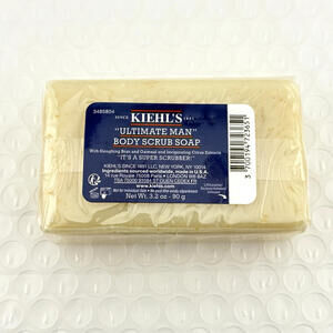 Kiehl's Ultimate Man Body Scrub Efficient Exfoliating Bar Soap 3.2 oz New Sealed